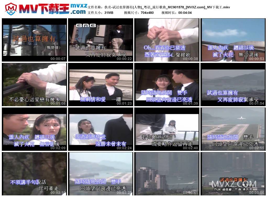 佚名-试过也算拥有(人物)_粤语_流行歌曲_MC901578